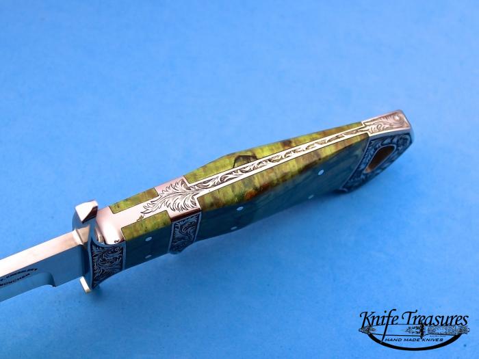 Custom Fixed Blade, N/A, RWL-34 Stainless Steel , Wood Knife made by Dietmar Kressler