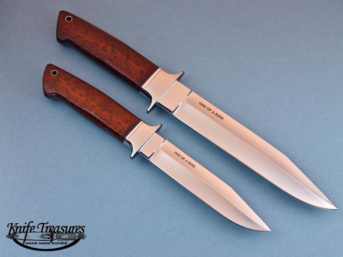 Custom Fixed Blade, N/A, ATS-34 Steel, Snakewood Knife made by Steve SR Johnson