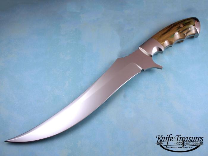 Custom Fixed Blade, N/A, 440C, Giraffe Bone Knife made by Ronald Best