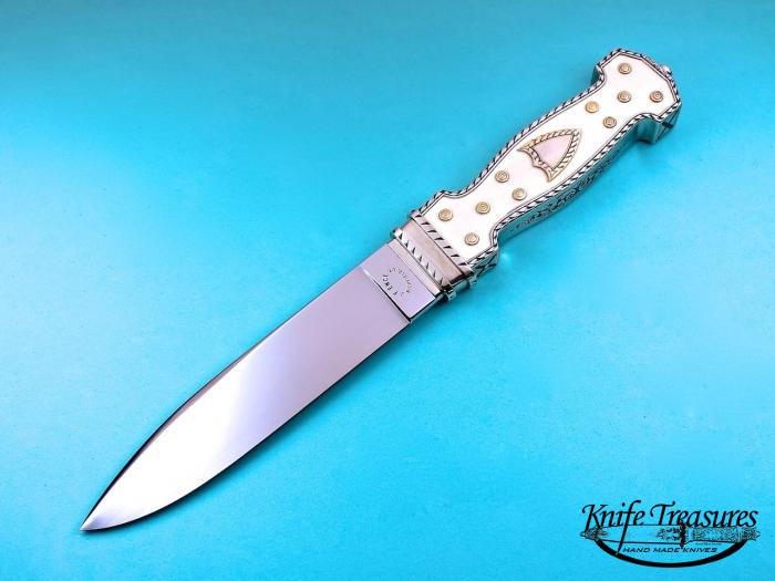 Custom Fixed Blade, N/A, ATS-34 Stainless Steel, Micarta Knife made by Jim Ence