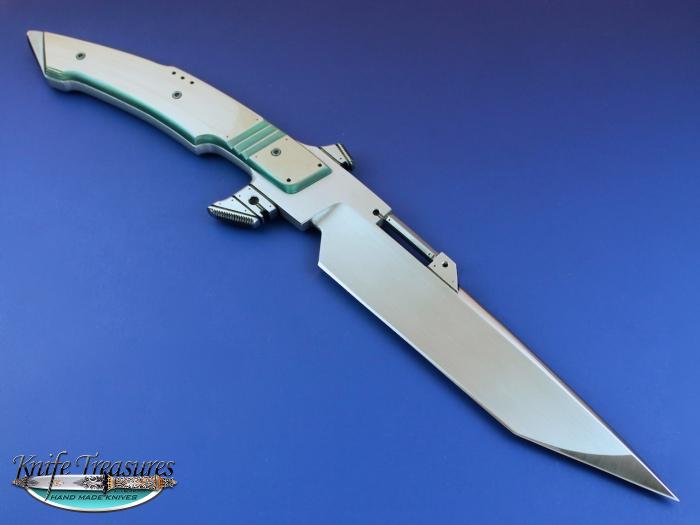 Custom Fixed Blade, N/A, ATS-34 Stainless Steel, Titanium Knife made by Jose DeBraga