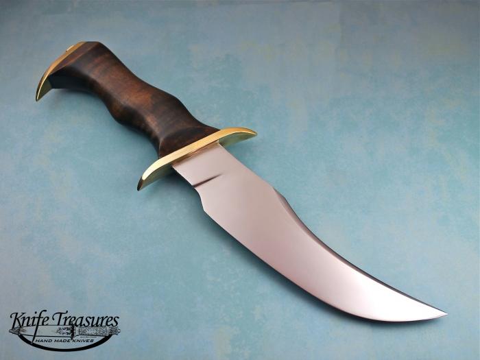 Custom Fixed Blade, N/A, Carbon Steel Forged by Maker, Maple Wood Knife made by Bill Moran
