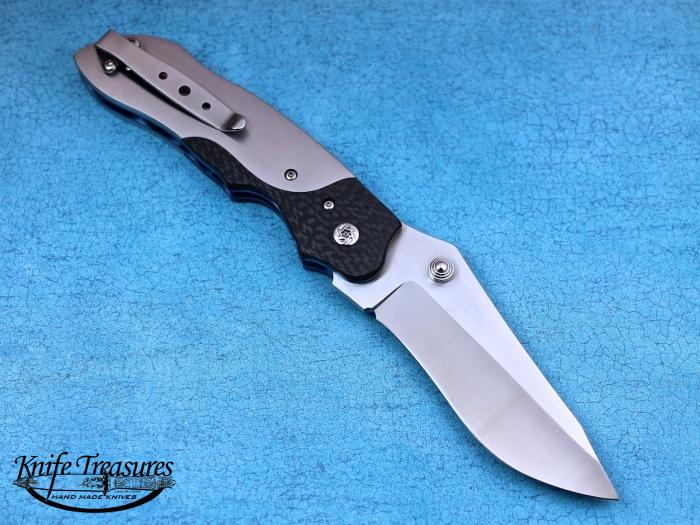 Custom Folding-Bolster, Liner Lock, CPM-154, 416 Stainless Steel Knife made by Steve  Woods