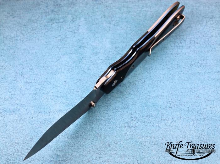 Custom Folding-Bolster, Liner Lock, CPM-154, 416 Stainless Steel Knife made by Steve  Woods