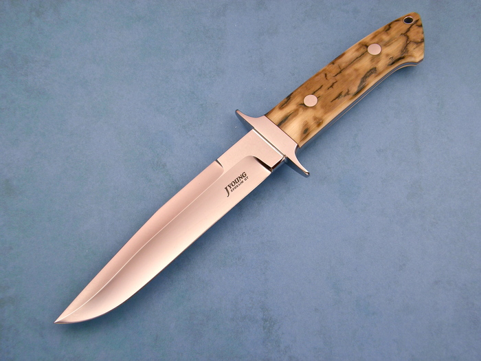 Custom Fixed Blade, N/A, ATS-34 Steel, Fossilized Mammoth Knife made by John  Young