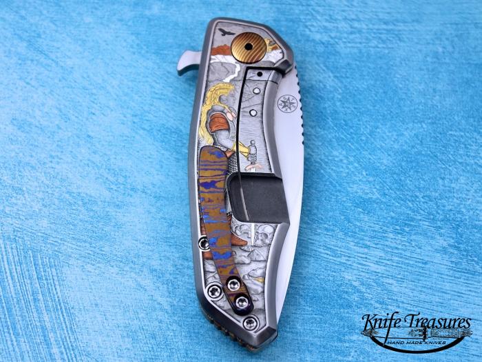 Custom Folding-Inter-Frame, Lever Lock, CTS-XHP,  Knife made by Robert Oldaker