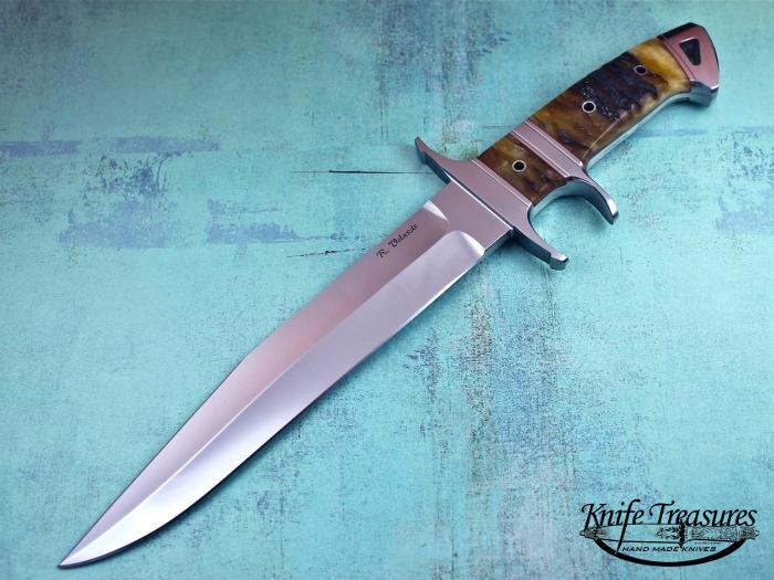 Custom Fixed Blade, N/A, CPM-S30V, Himalayan Sheep Horn Knife made by Ricardo  Velarde