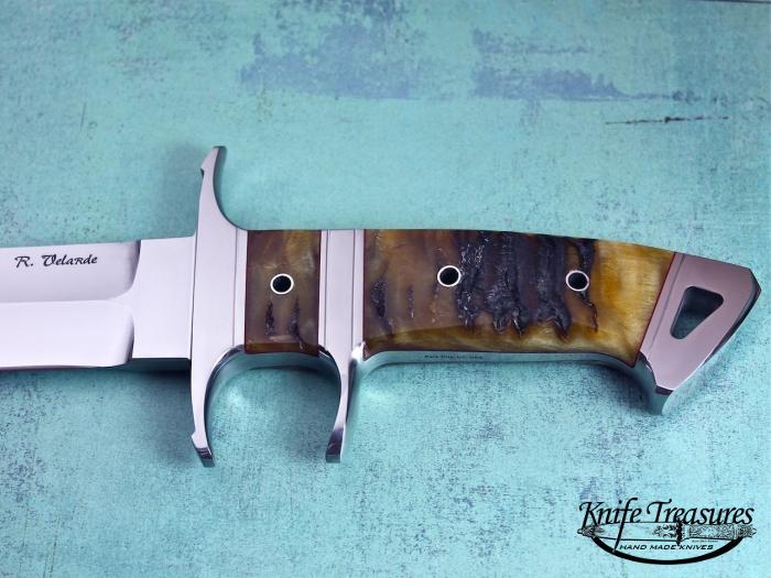 Custom Fixed Blade, N/A, CPM-S30V, Himalayan Sheep Horn Knife made by Ricardo  Velarde