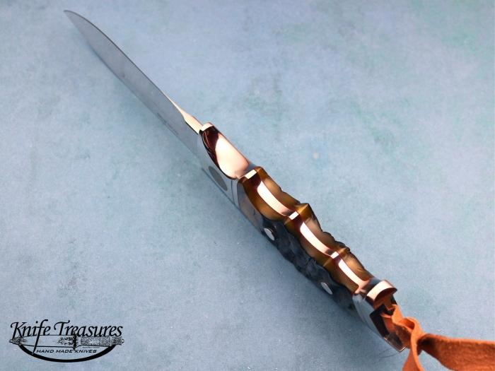 Custom Fixed Blade, N/A, BG-42 Stainless Steel, Himalayan Sheep Horn Knife made by Ricardo  Velarde