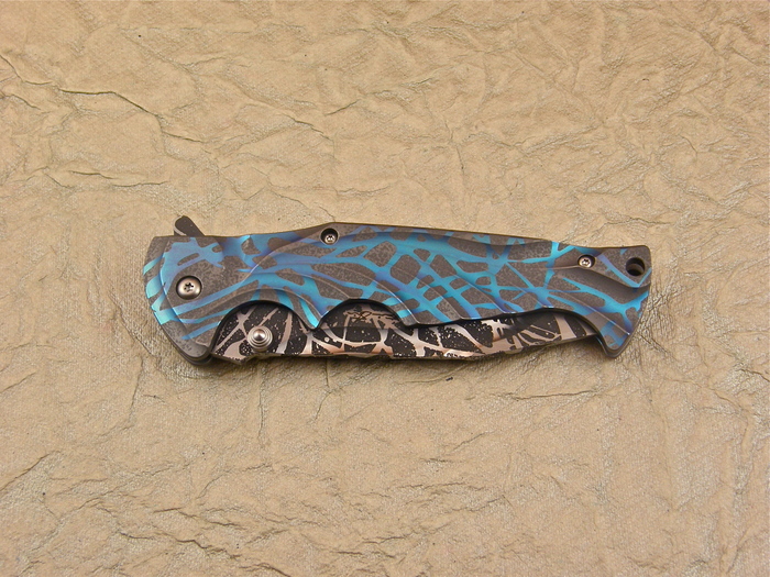 Custom Folding-Bolster, Liner Lock, BG-42, Titanium Knife made by Brian Tighe
