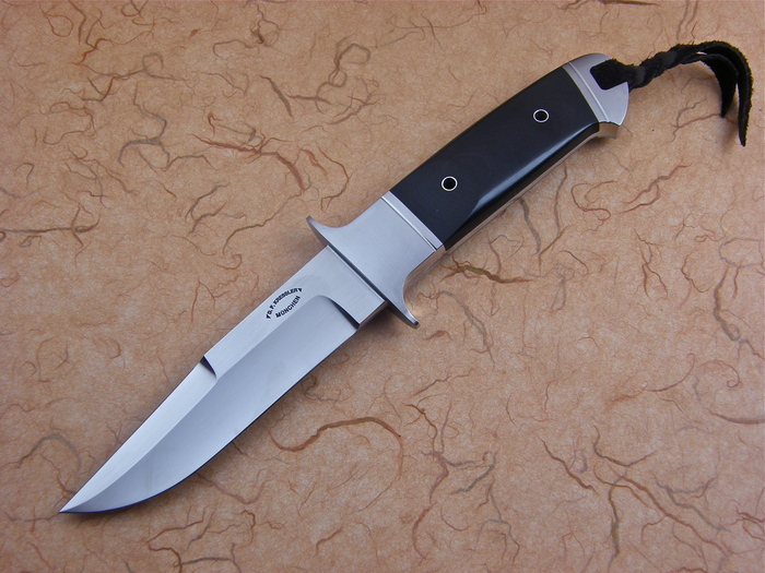 Custom Fixed Blade, N/A, BG-42, Black Micarta Knife made by Dietmar Kressler