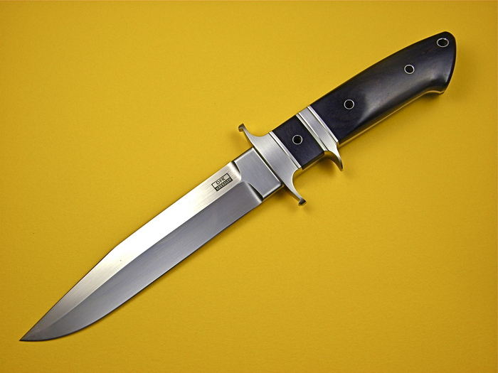 Custom Fixed Blade, N/A, ATS-34 Steel, African Blackwood Knife made by Dietmar Kressler