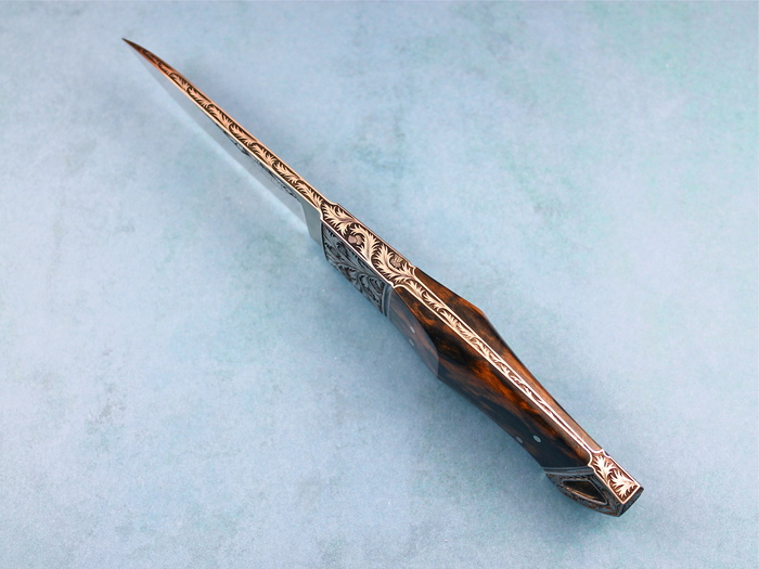 Custom Fixed Blade, N/A, BG-42 Stainless Steel, African Blackwood Knife made by Dietmar Kressler