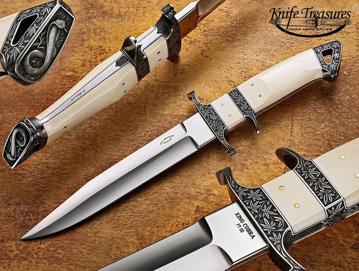 Custom Fixed Blade, N/A, CPA Hi-Tuff, Fossilized Mammoth Knife made by Dietmar Kressler