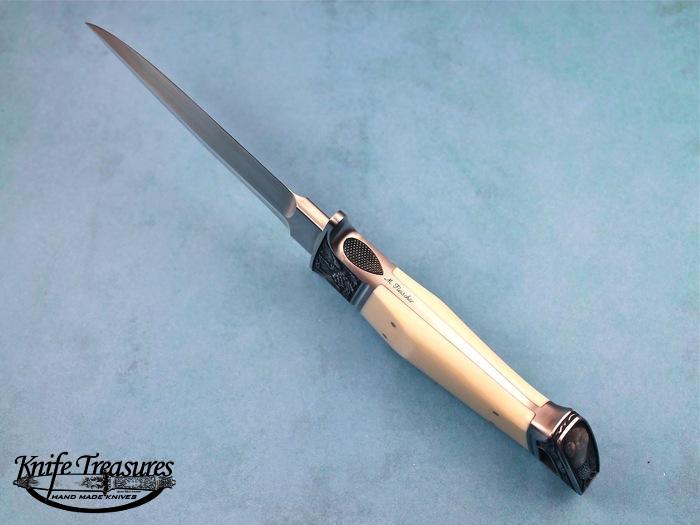 Custom Fixed Blade, N/A, RWL-34 Steel, Fossilized Mammoth Knife made by Dietmar Kressler