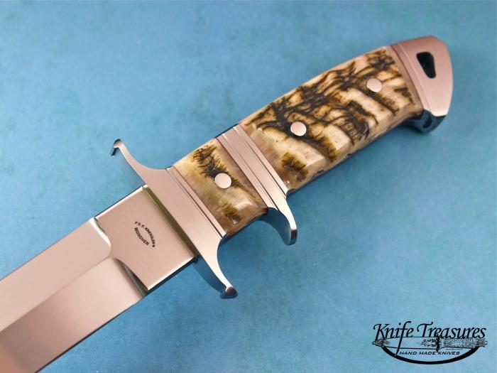 Custom Fixed Blade, N/A, RWL-34 Steel, Big Horn Sheep Knife made by Dietmar Kressler