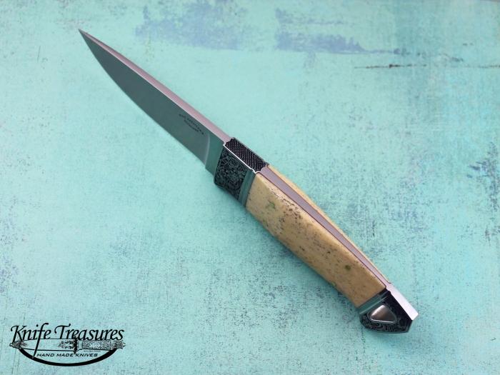 Custom Fixed Blade, N/A, RWL-34 Steel, Oosic Knife made by Dietmar Kressler