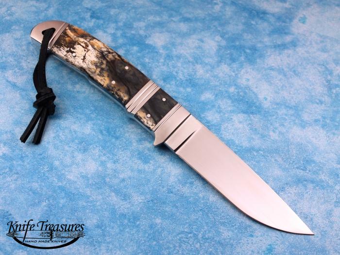 Custom Fixed Blade, N/A, RWL-34, Fossilized Mammoth  Knife made by Dietmar Kressler