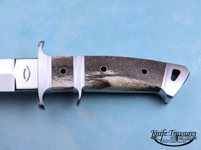 Custom Fixed Blade, N/A, RWL-34, Fossilized Mammoth Bone Knife made by Dietmar Kressler