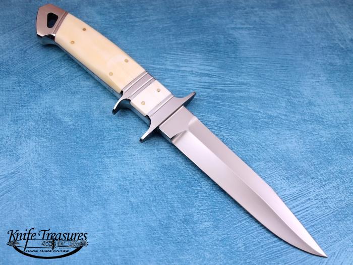 Custom Fixed Blade, N/A, RWL-34, Fossilized Mammoth Knife made by Dietmar Kressler