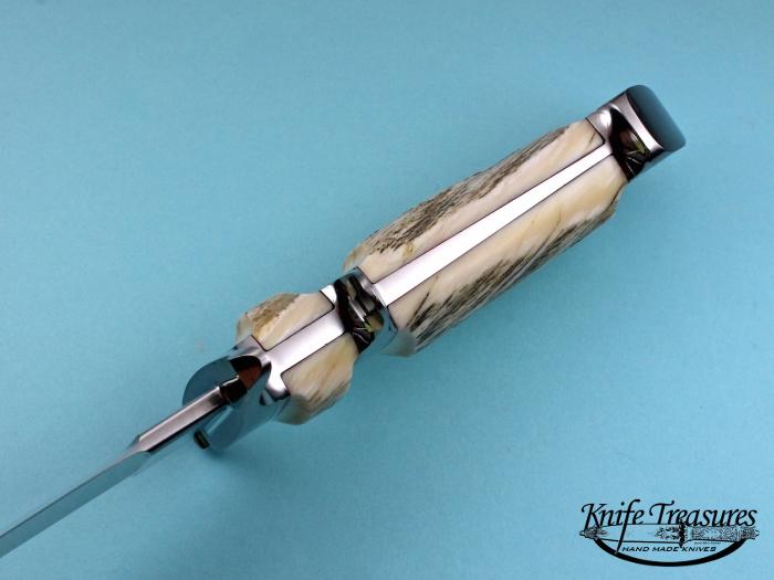 Custom Fixed Blade, N/A, RWL-34 Steel, Fossilized mammoth Knife made by Dietmar Kressler