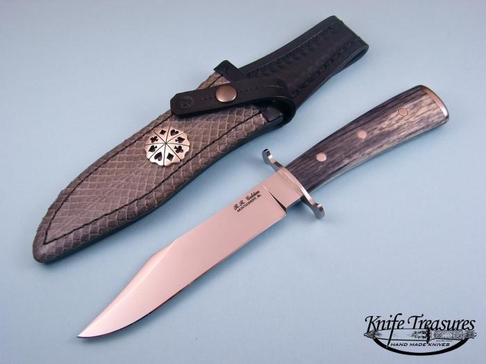 Custom Fixed Blade, N/A, ATS-34 Steel, Bone Knife made by Randy Golden
