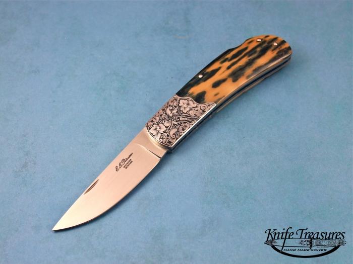 Custom Folding-Bolster, Lock Back, ATS-34 Stainless Steel, Fossilized Mammoth  Knife made by Eldon Peterson