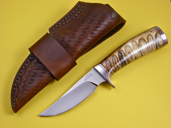 Custom Fixed Blade, N/A, CPM-154, Mammoth Tooth Ivory Knife made by Schuyler Lovestrand