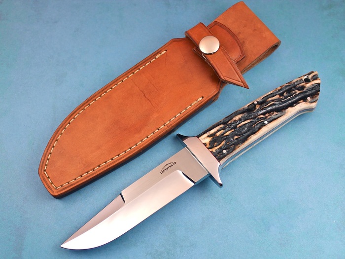 Custom Fixed Blade, N/A, 154 CM, Natural Stag Knife made by Schuyler Lovestrand