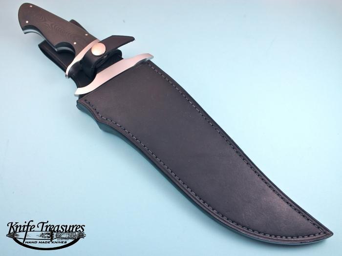 Custom Fixed Blade, N/A, 154 CM, Black Micarta Knife made by Schuyler Lovestrand