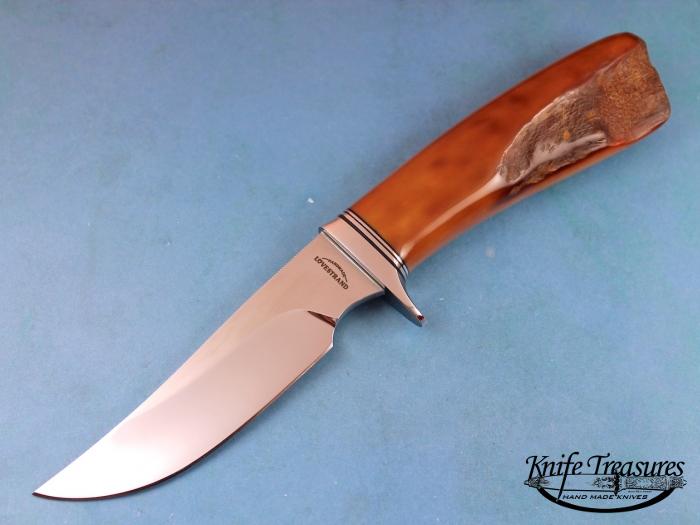 Custom Fixed Blade, N/A, 154 CM, Fossil Walrus Artifact Knife made by Schuyler Lovestrand