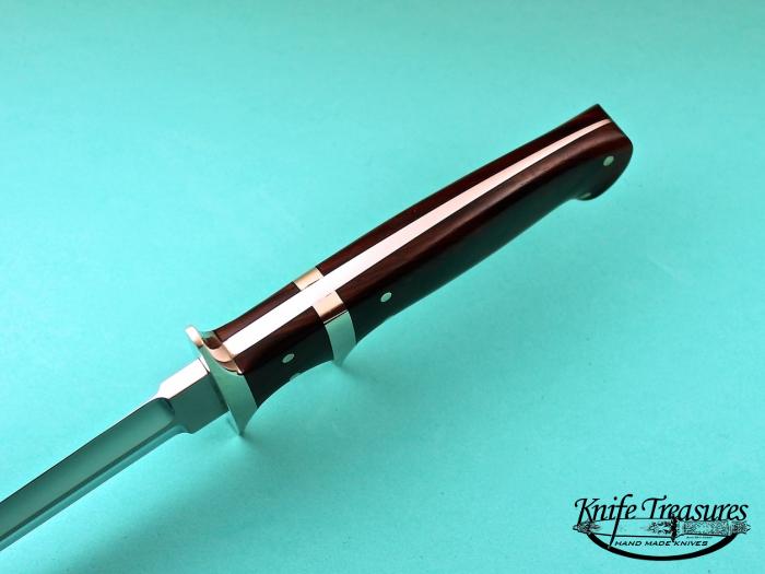 Custom Fixed Blade, N/A, ATS-34 Stainless Steel, Desert Ironwood Knife made by Joe Kious