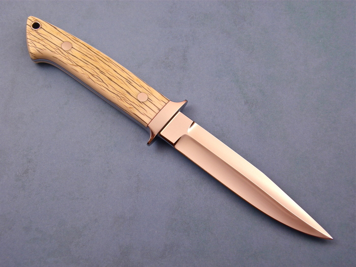 Custom Fixed Blade, N/A, ATS-34 Steel, Surface Fossilized Mammoth Knife made by Steve SR Johnson