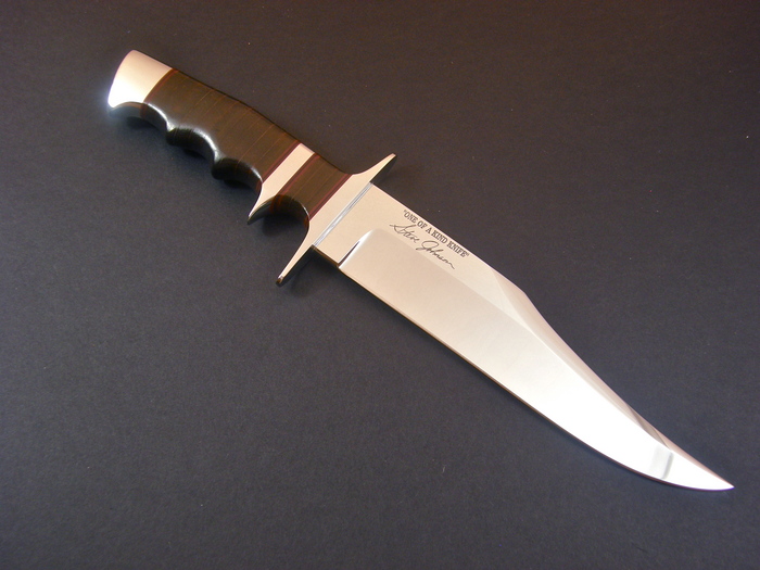 Custom Fixed Blade, N/A, ATS-34 Steel, Wrapped Leather Knife made by Steve SR Johnson