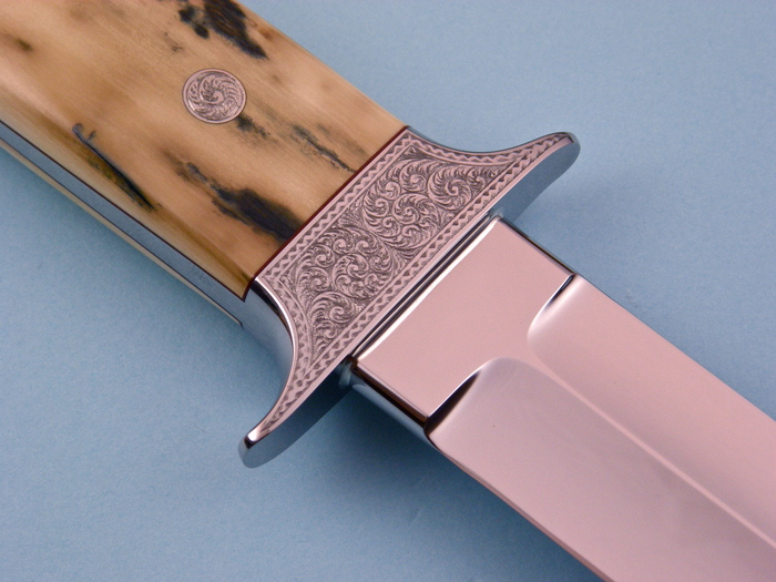 Custom Fixed Blade, N/A, ATS-34 Steel, Fossilized Mammoth Knife made by Steve SR Johnson