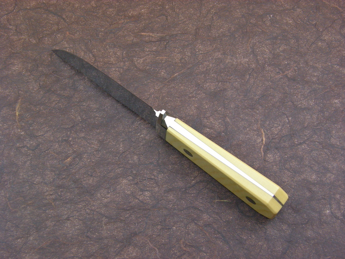 Custom Fixed Blade, N/A, ATS-34 Steel, Micarta Knife made by Steve SR Johnson