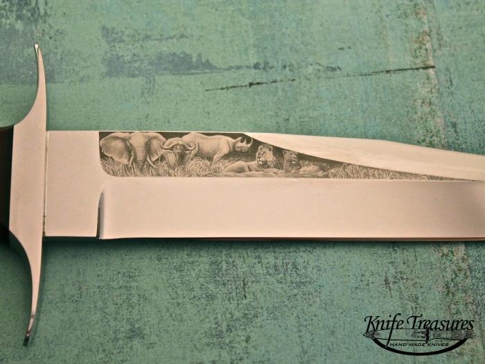 Custom Fixed Blade, N/A, ATS-34 Steel, Walrus Ivory Knife made by Steve SR Johnson