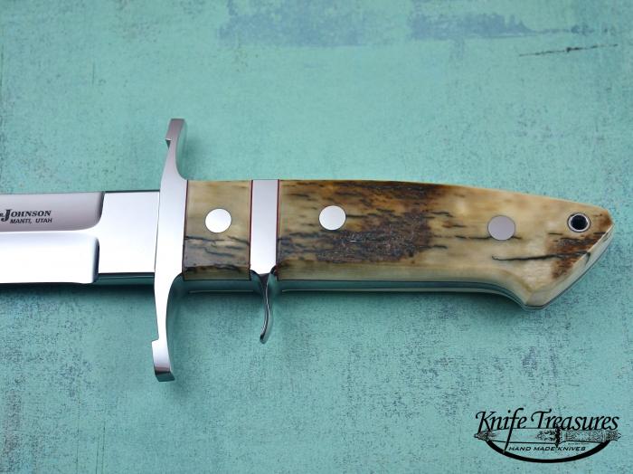 Custom Fixed Blade, N/A, CTS XHP Steel, Fossilized Mammoth Ivory Knife made by Steve SR Johnson
