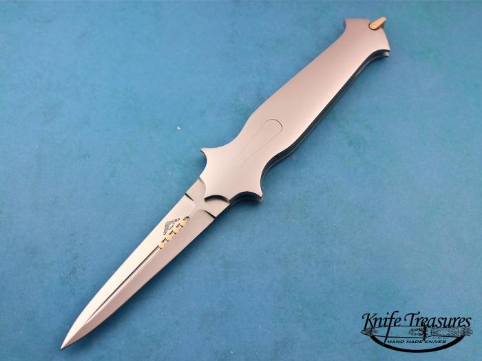 Custom Folding-Inter-Frame, Lock Back, ATS-34 Stainless Steel, 416 Stainless Steel Knife made by Warren Osborne