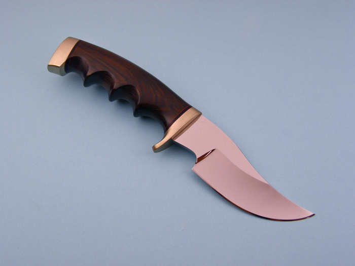 Custom Fixed Blade, N/A, ATS-34 Steel, Dessert Ironwood Knife made by Corbit Sigman