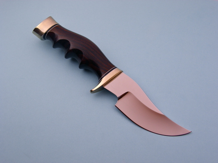 Custom Fixed Blade, N/A, ATS-34 Steel, Cocobolo Wood Knife made by Corbit Sigman