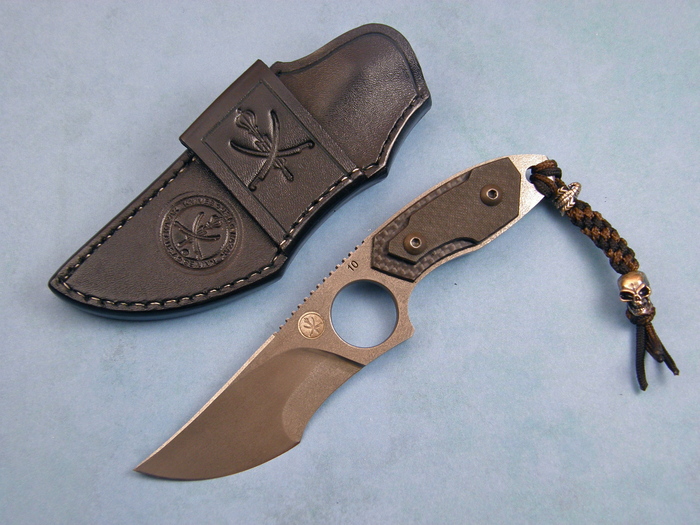Custom Fixed Blade, N/A, Darkwater Steel, Carbon Fiber Knife made by Oleksander Bogdanovich