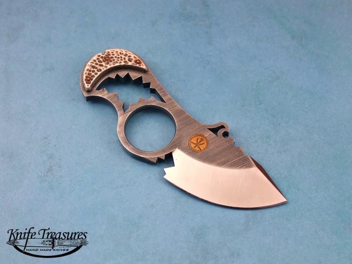 Custom Fixed Blade, N/A, Darkwater Steel, Silver Knife made by Oleksander Bogdanovich