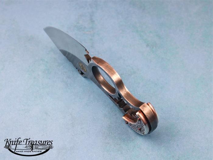 Custom Fixed Blade, N/A, Darkwater Steel, Silver Knife made by Oleksander Bogdanovich